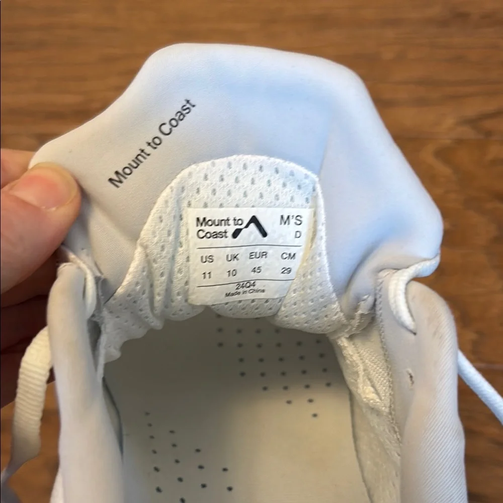 Mount to Coast White and Gray Men's Sneakers - Picture 4 of 4